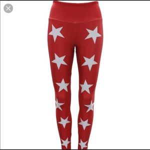 Goldsheep Red Stars Legging Size M never worn